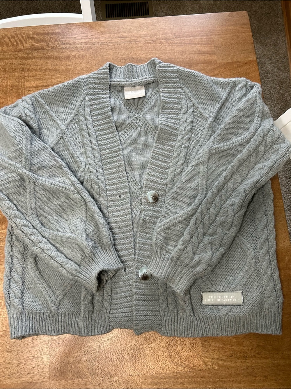 Taylor Swift Chunky Cable Knit Sweater - Tortured Poets Department